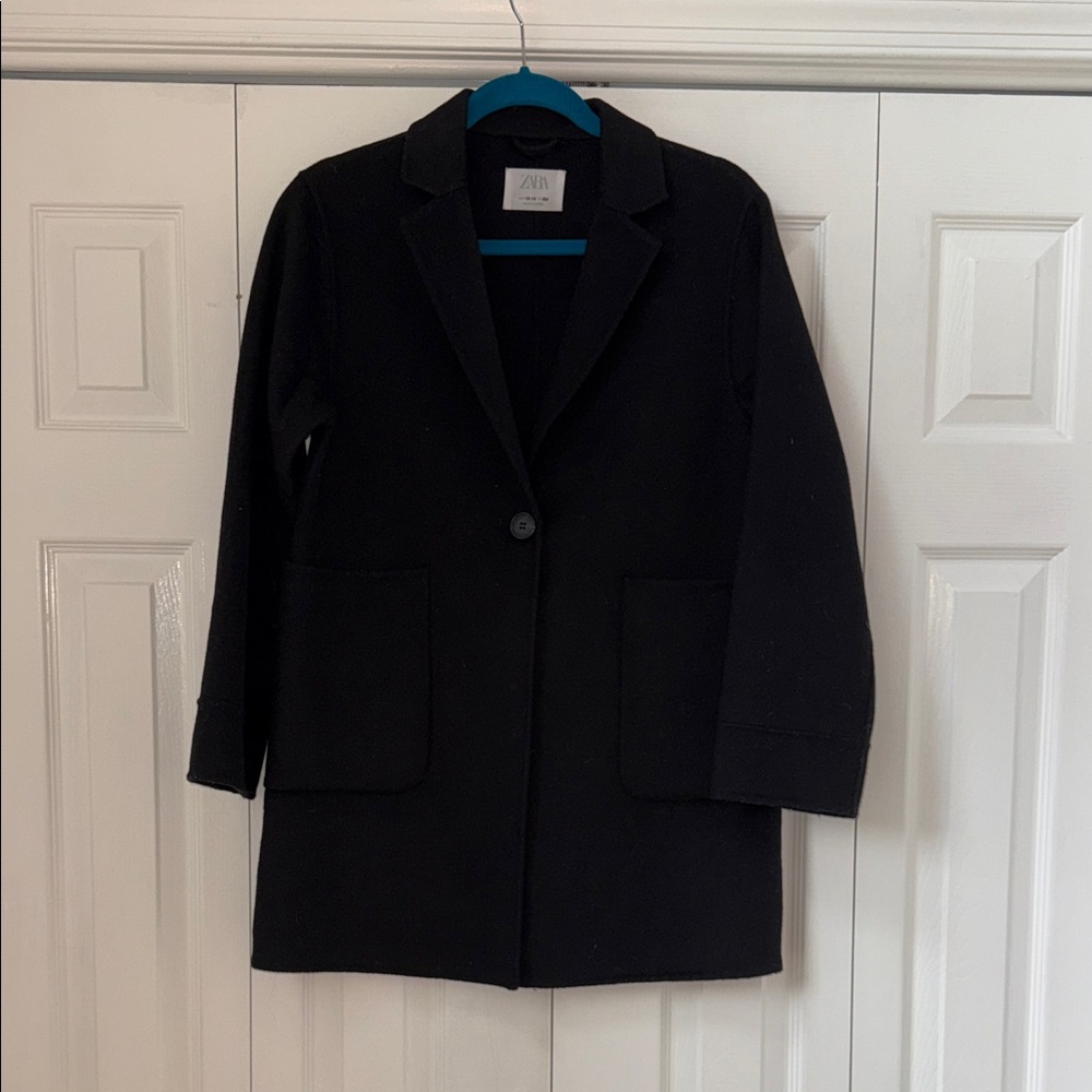 Zara Kids Classic Black Dress Coat